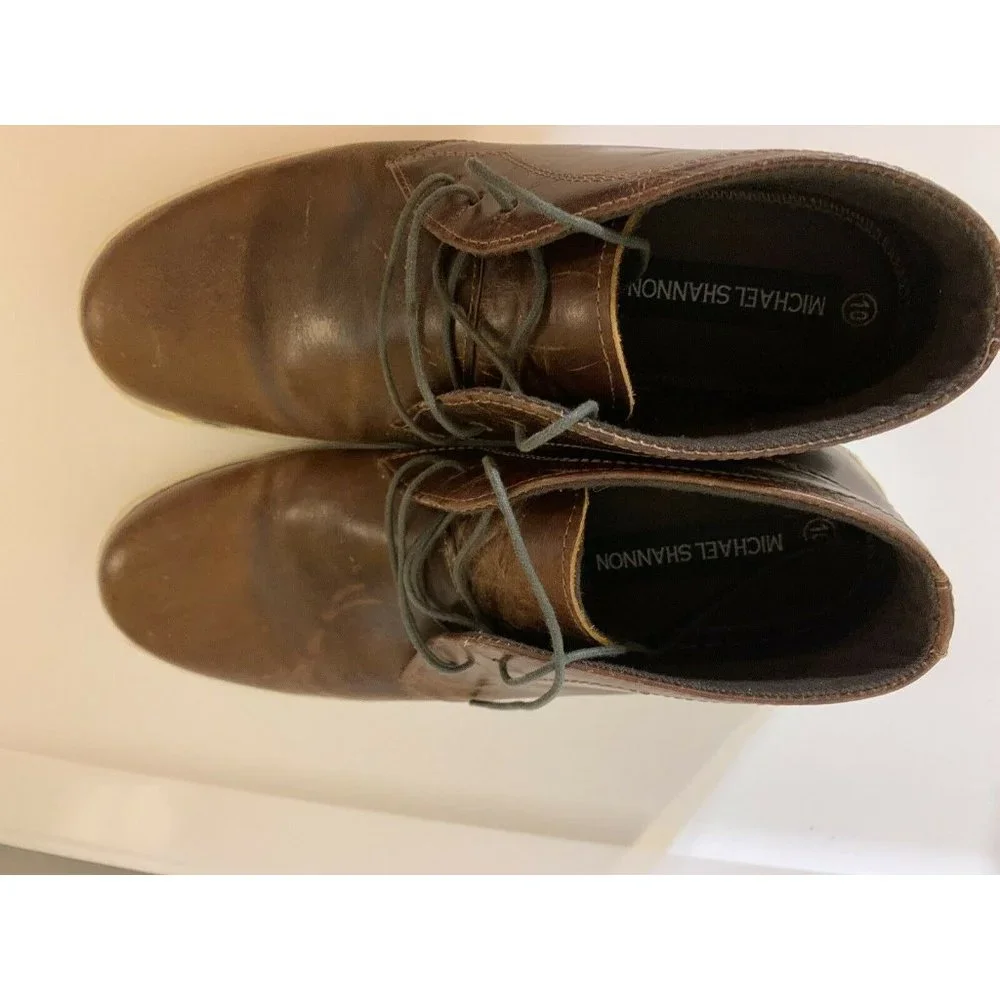 Michael Shannon Men’s Sz 10 Radcliffe Chukka Boots Brown‎